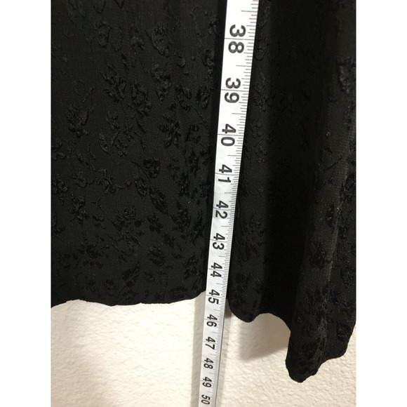 Vintage 50s Peg Palmer Dress Womens Large Black Cocktail Party Side Ties Floral - Picture 4 of 13